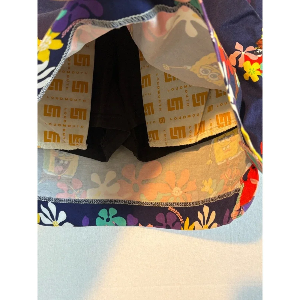 Loudmouth Golf Spongebob Squarepants Floral Skort Navy Blue Womens Size 0